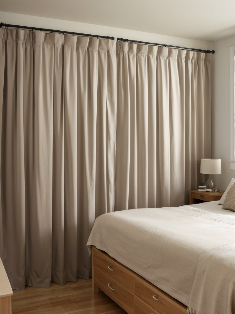 Stylish Apartment Hack: Curtains as Room Dividers