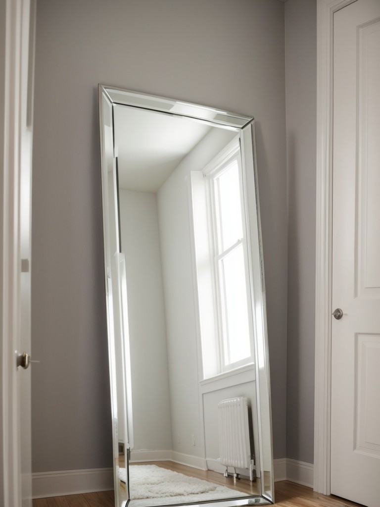 Storage-Savvy Small Bedroom: Mirror Magic for Space & Style!