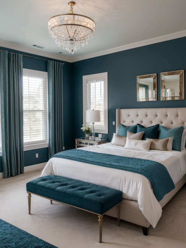 Chic & Timeless Small Bedroom Decor: Tufted Headboards and Jewel Tones