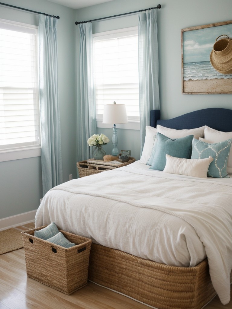 Cozy Coastal Vibes: Freshen up your Small Bedroom with Trendy Decor Ideas!