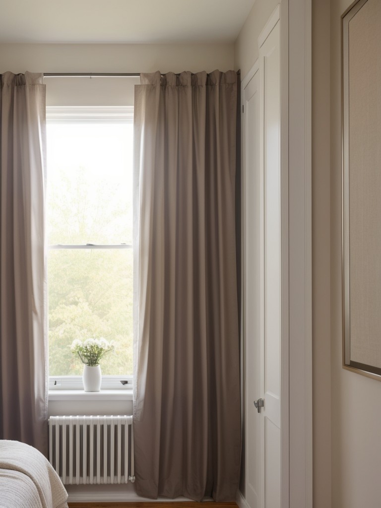 Space-Savvy Bedroom Decor: Light Curtains for an Airy Ambience