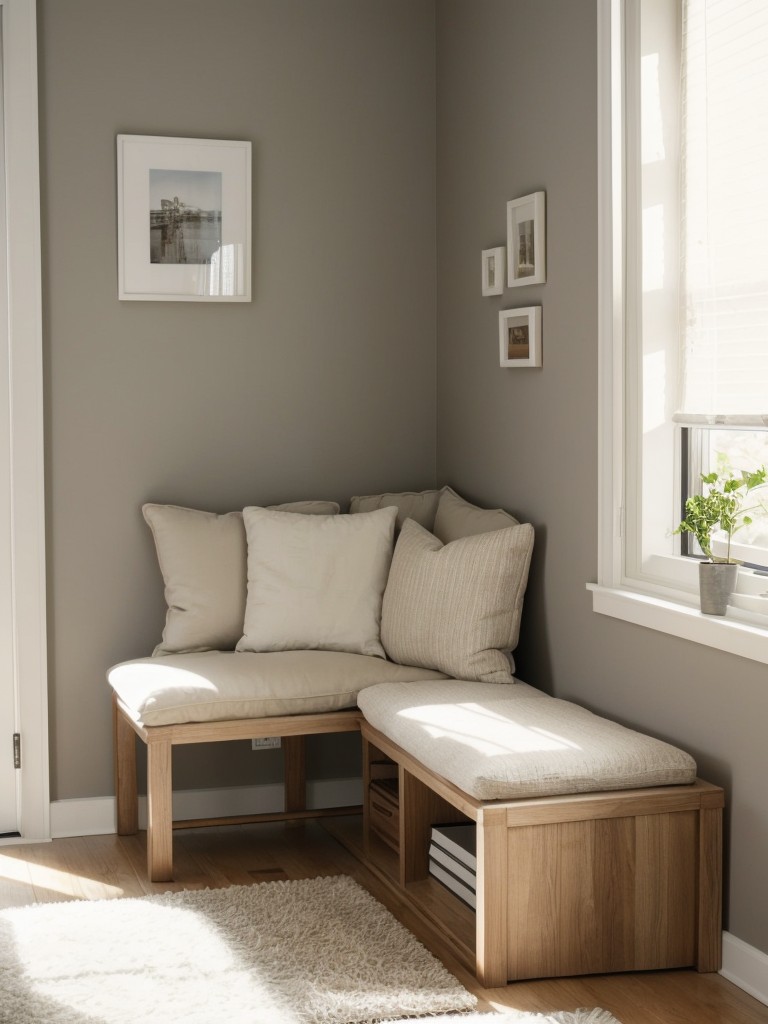 Cozy Apartment Style: Maximize Your Small Bedroom with a Seating Nook!