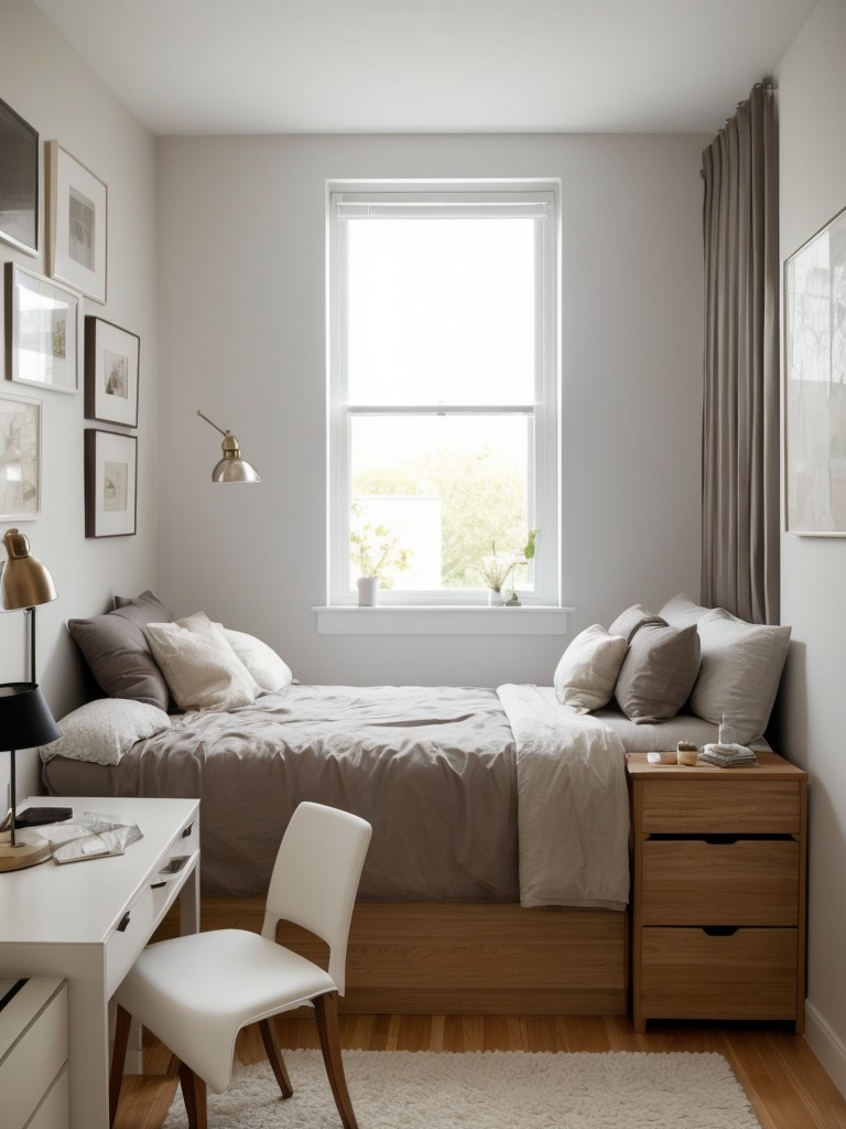 Tiny Bedroom Bliss: Illuminate Your Space with Built-In Lighting!