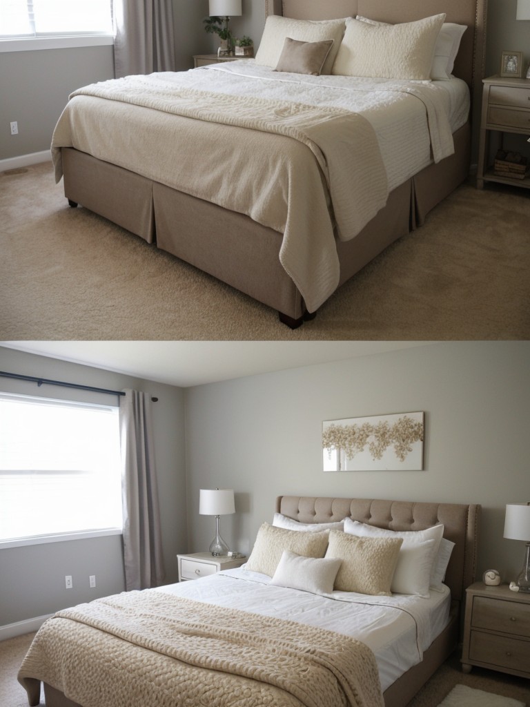 Cozy Bedroom Transformation with Plush Bedding and Soft Lighting