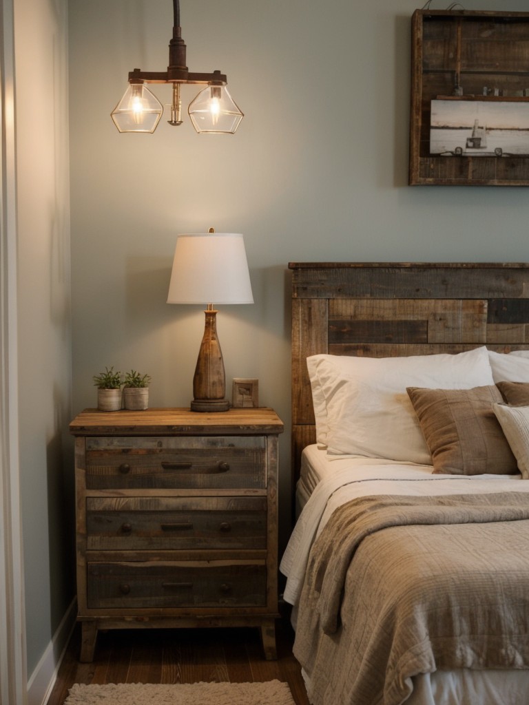 Rustic Chic Apartment: Small Bedroom Makeover Inspiration