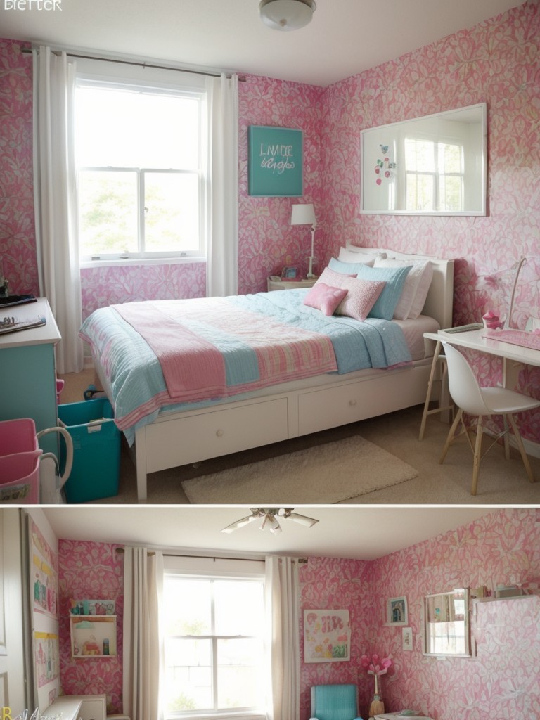 Colorful and Fun Bedroom Makeover: Before and After Inspiration