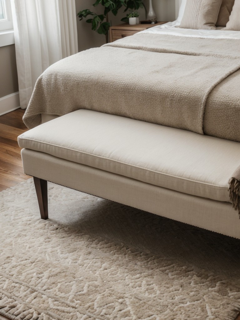 Cozy up your small bedroom with a plush area rug!