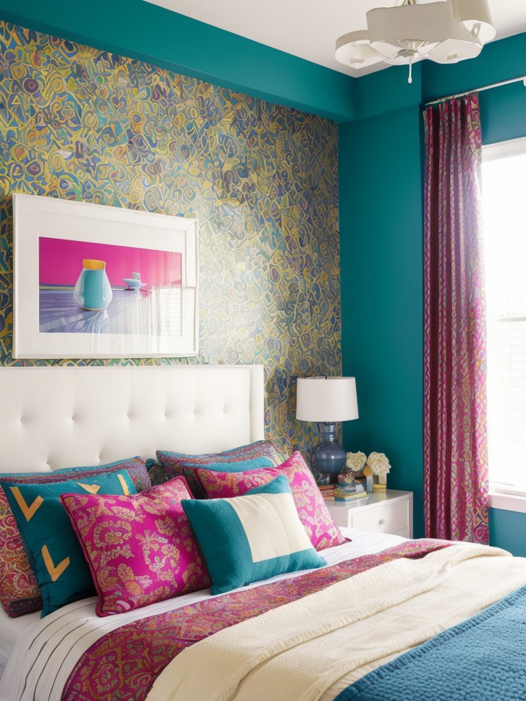 Bold Colors for a Stylish Apartment Bedroom: Whimsical Decor Ideas