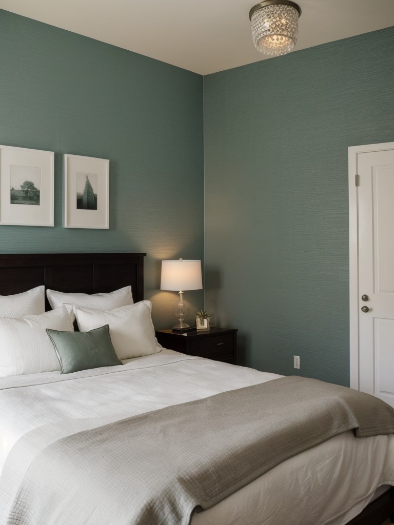 Transform Your Bedroom: Serene Sleep Sanctuary with Eye-Catching Accent Wall!