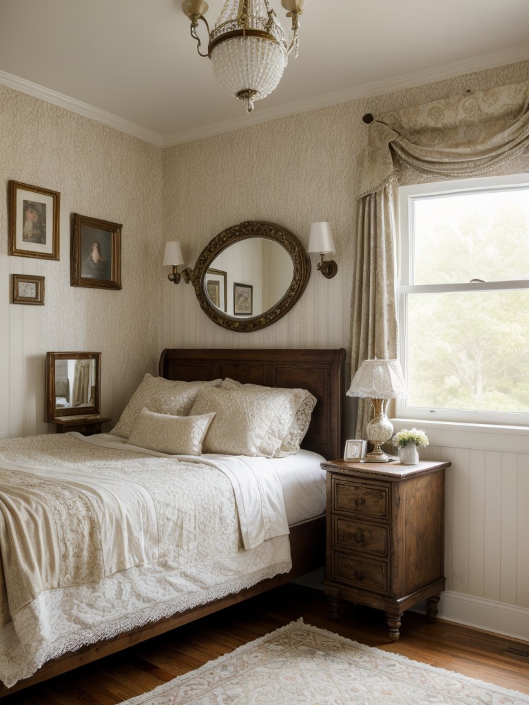 Cozy Vintage Bedroom Vibes: Mixing Patterns for a Charming Apartment.