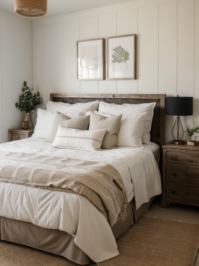 Chic Apartment Bedroom: Styling Patterns & Textures for a Modern Farmhouse Look