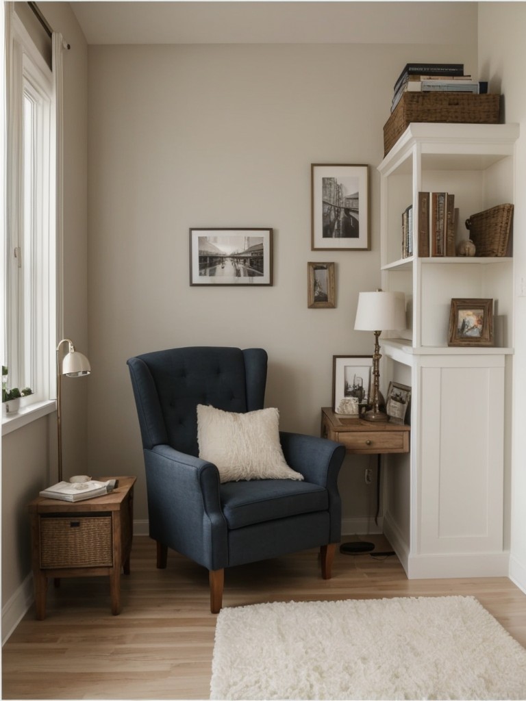 Cozy Reading Nook: Personalize Your Small Bedroom with Photo Collages!