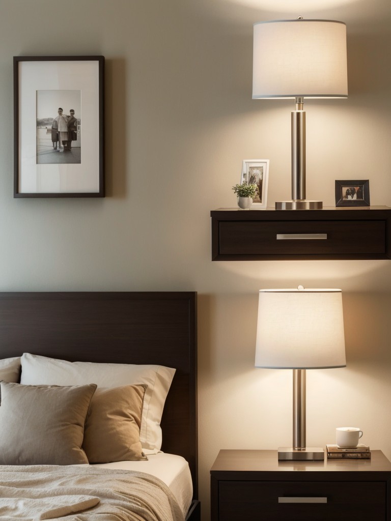 Cozy Apartment Vibes: Personalize with Photo Collages & Dimmable Bedside Lamp