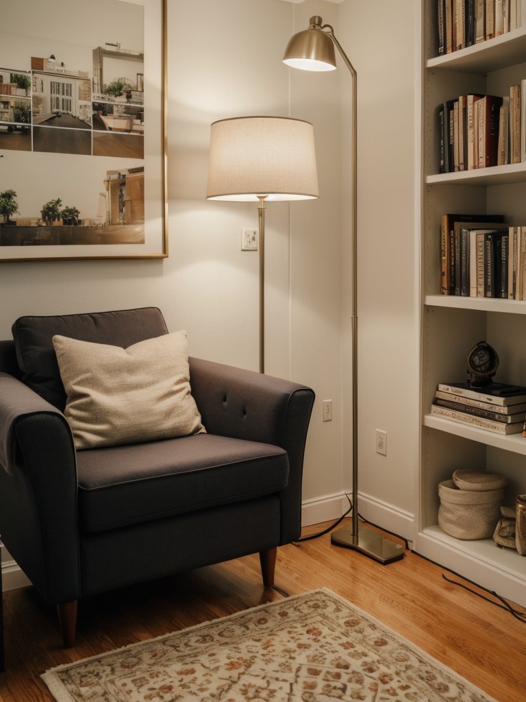 Create a Cozy Bedroom Nook with an Armchair and Books