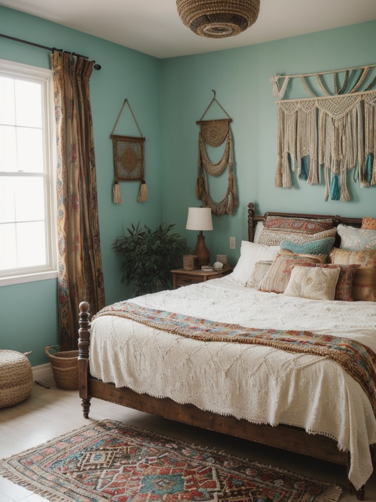 Cozy Boho Vibes: Amp up your apartment with eclectic bedroom decor.