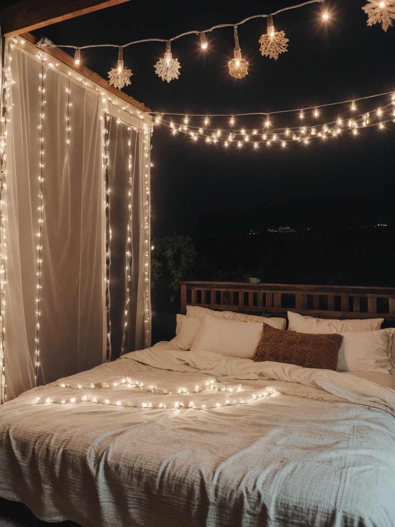 Magical Boho Bedroom: Dreamy Decor with Fairy Lights