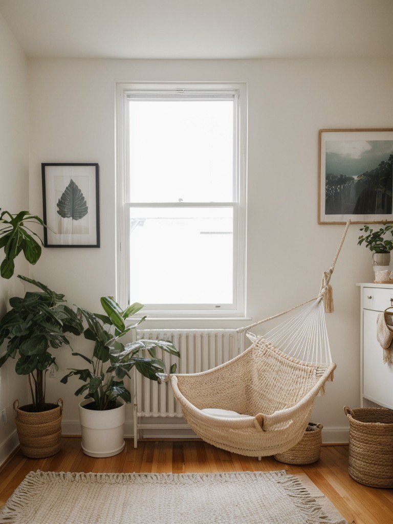 Laid-back Bohemian Vibes: Add a Hammock Chair to your Apartment Bedroom!