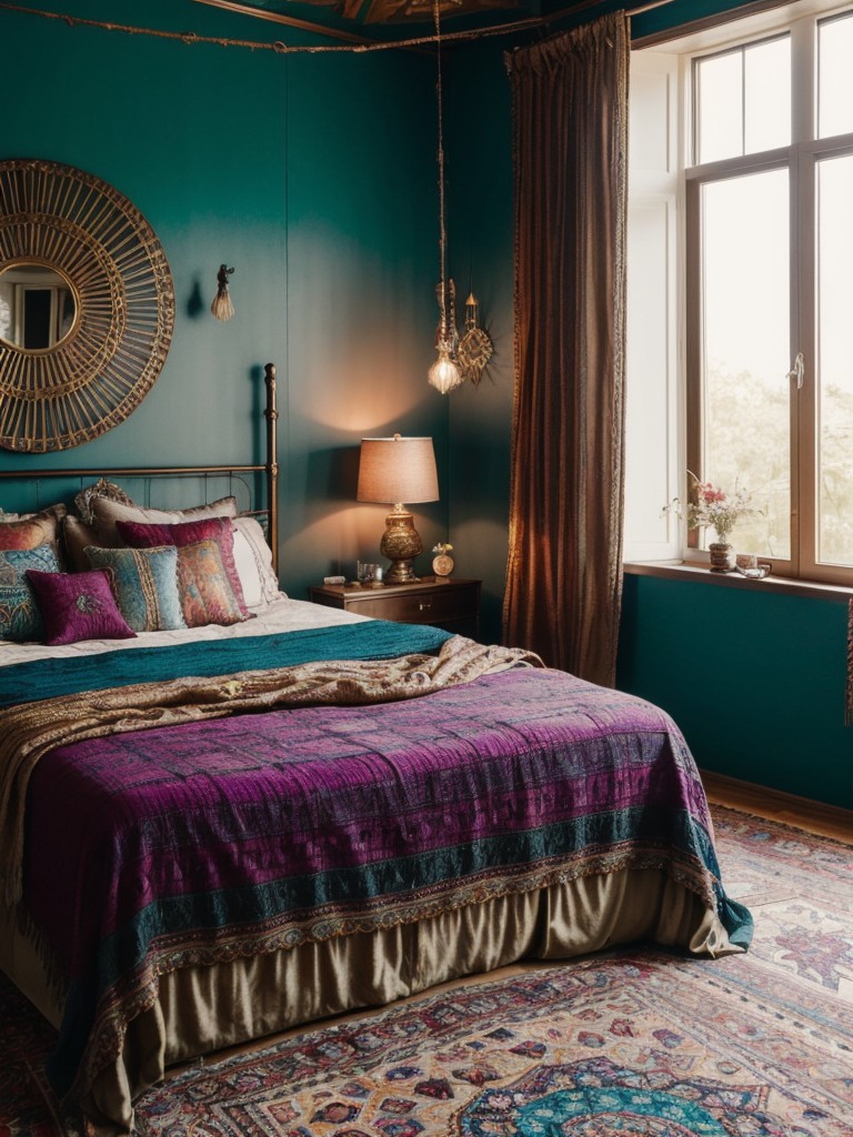 Boho-Chic Bedroom: Create your Dream with Dramatic Jewel Tones!