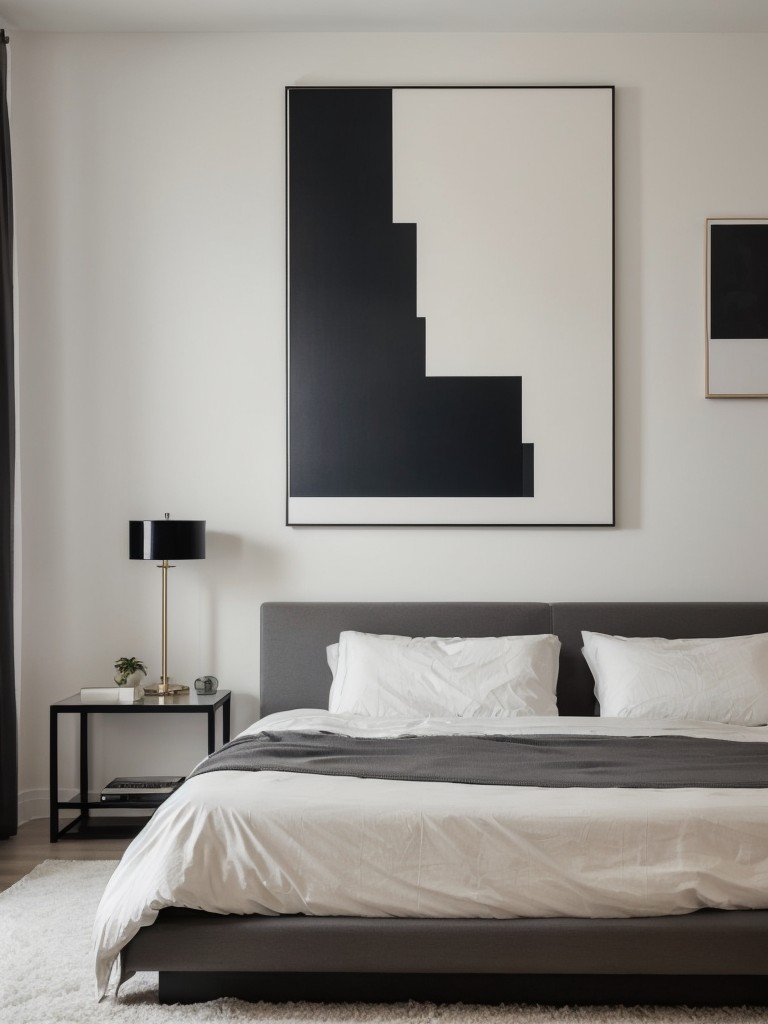 Stylish Modern Apartment Bedroom Ideas: Artwork for a Sleek Look!