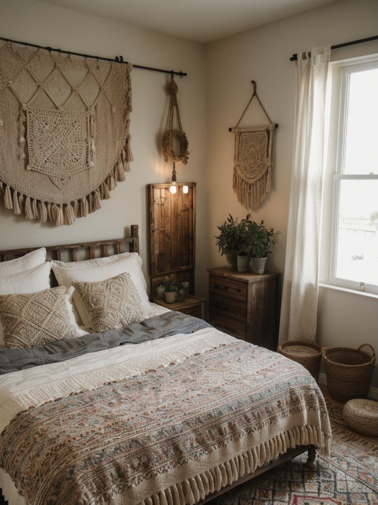 Cozy Boho Vibes: Transform Your Apartment Bedroom with Rustic Charm!