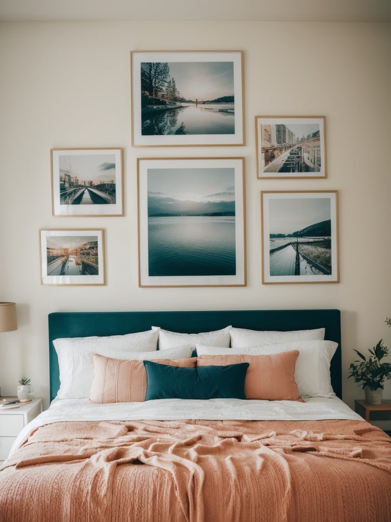 Affordable Apartment Bedroom Decor: Create a Stunning Gallery Wall Above Your Bed!