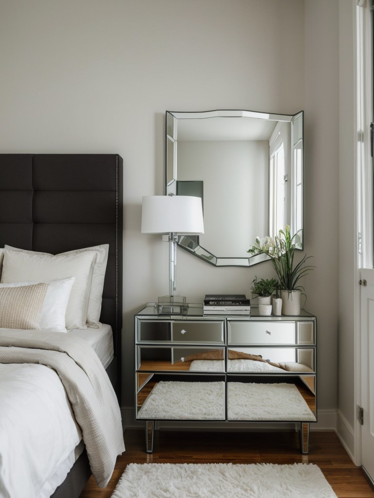 Decorate Your Apartment Bedroom on a Budget with Reflective Surfaces!