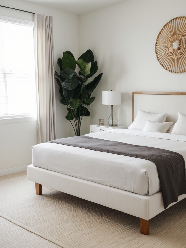 Minimalist Tropical Escape: Stylish Bedroom Decor for your Apartment