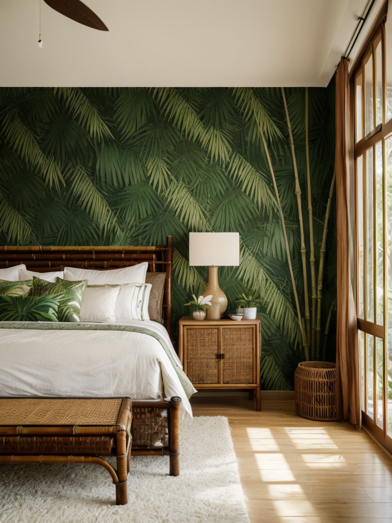 Tropical Escape: Apartment Bedroom Decor with Natural Vibes