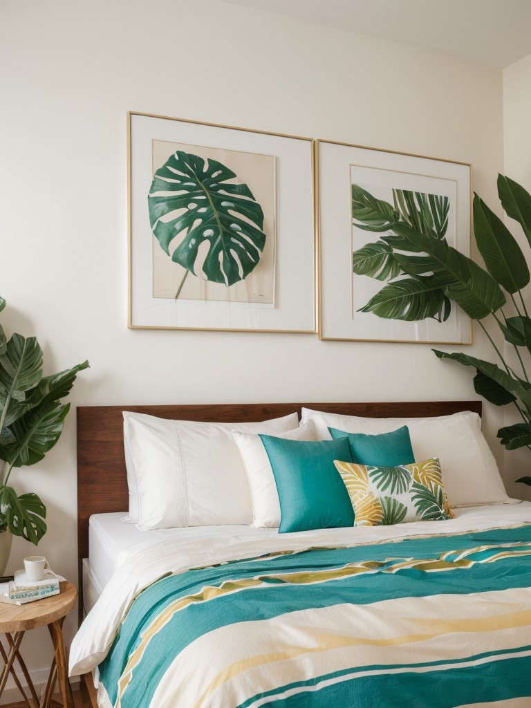 Tropical Escape: Stylish Apartment Bedroom Decor