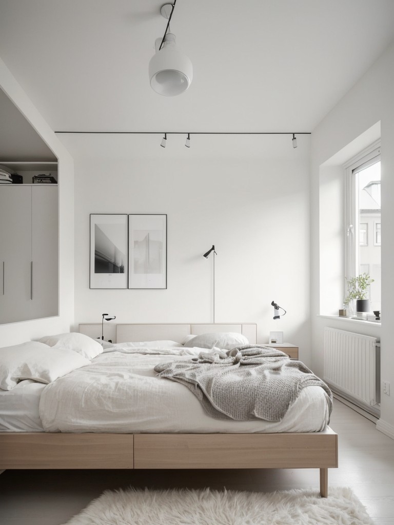 Minimalist Scandinavian Apartment Bedroom: Serene and Clutter-Free Decor Ideas