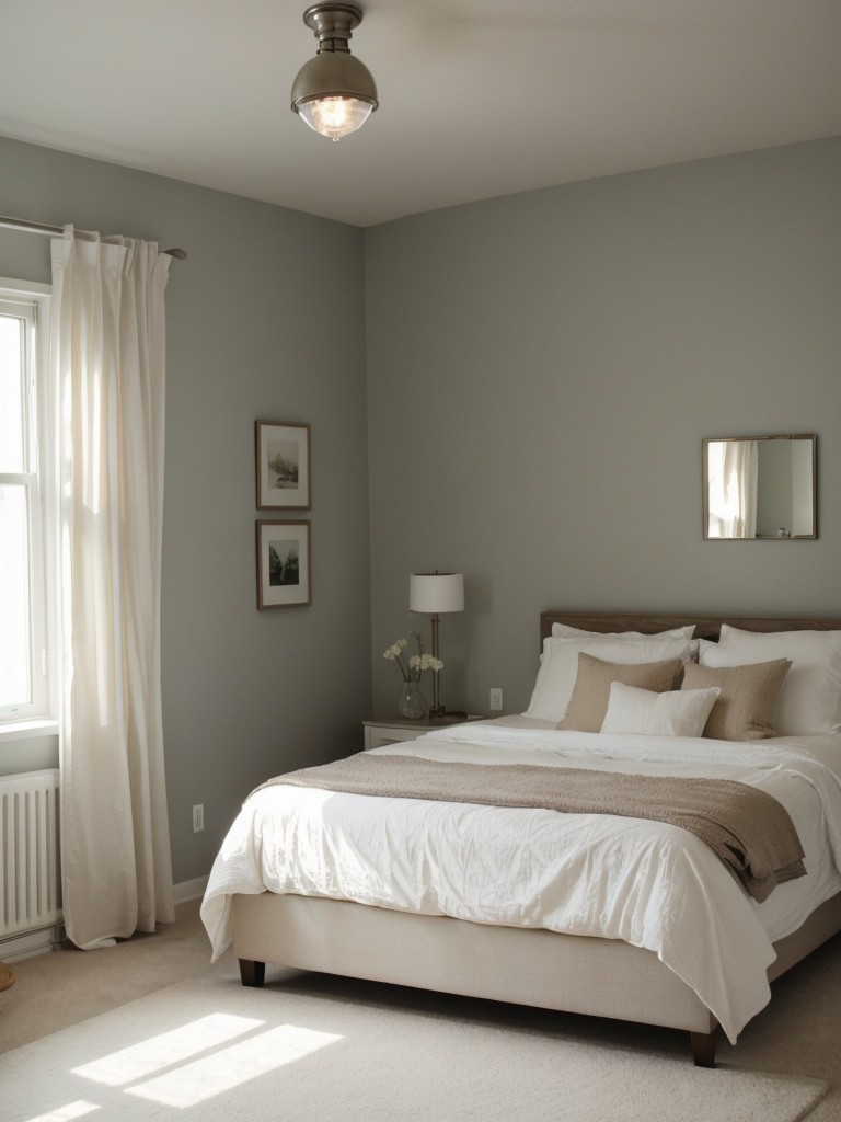 Cozy Lighting Hacks: Create a Bright & Airy Bedroom Ambiance in Your Small Apartment.