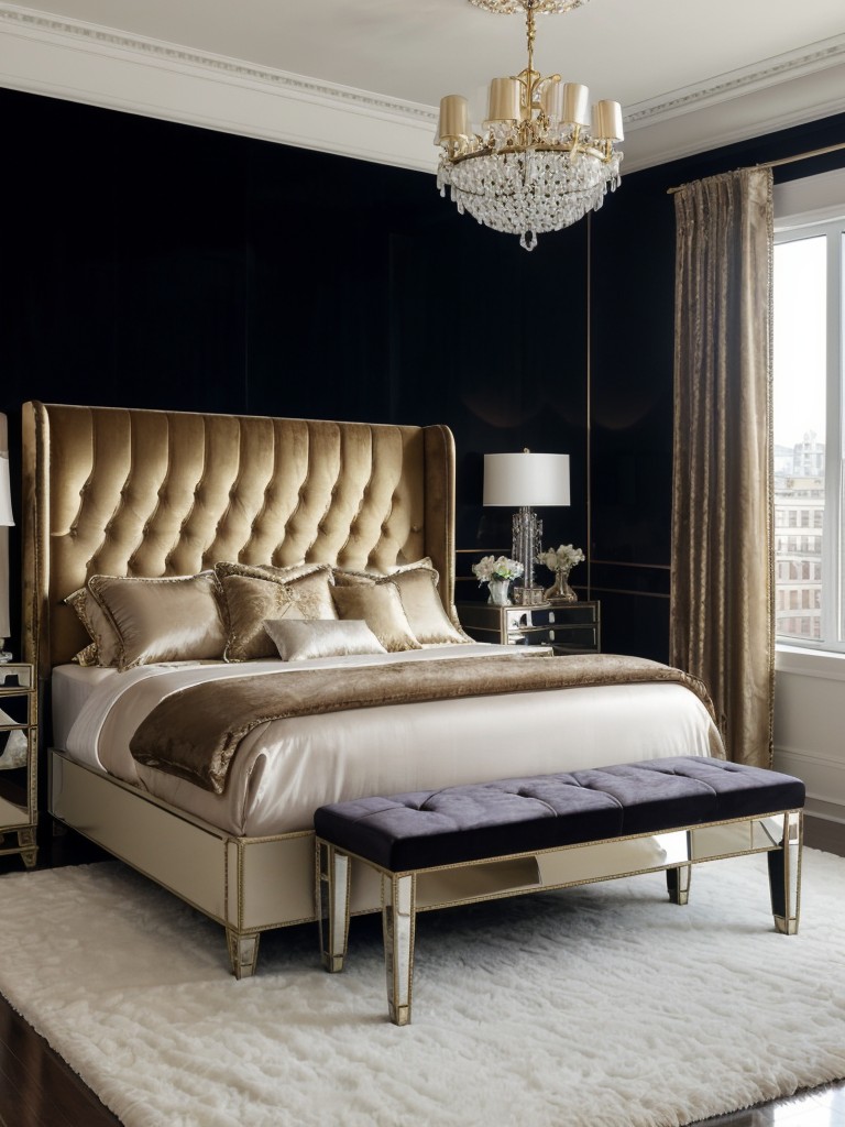 Opulent Glam: Fashion Forward Apartment Bedroom Decor