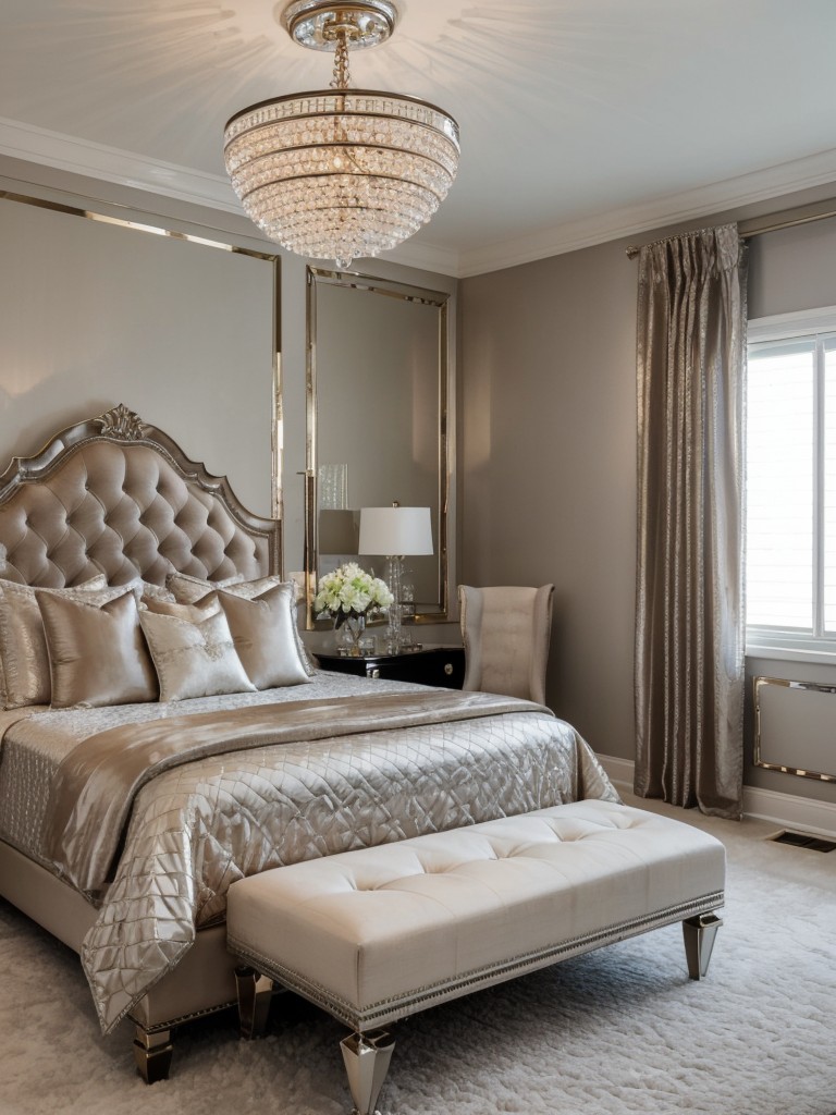 Luxury Bedroom Decor: Dazzling Chandeliers for Glamorous Apartments.