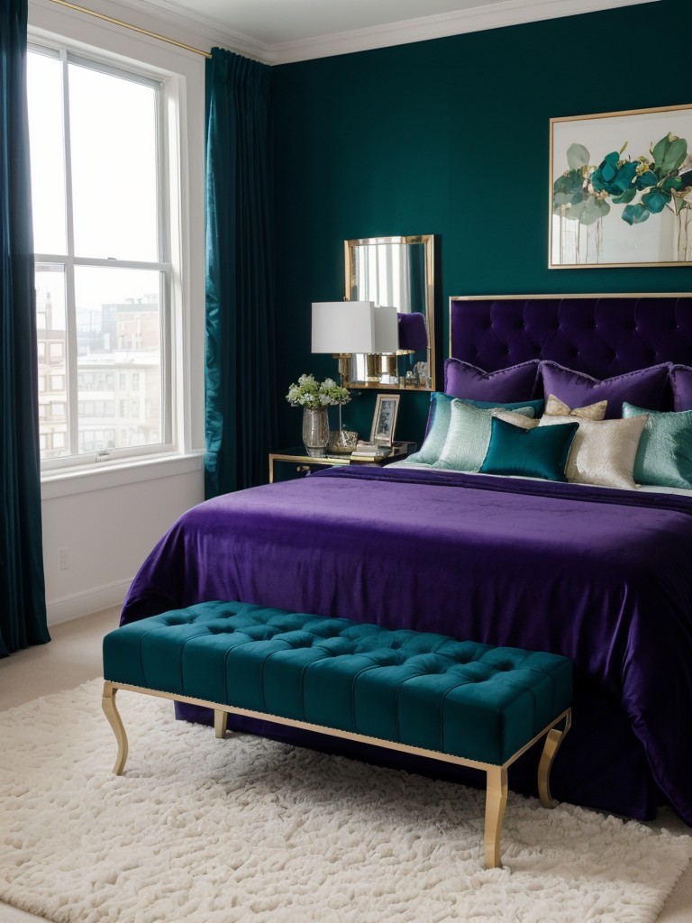 Jewel Toned Bedroom Glam: Rich colors for a regal feel