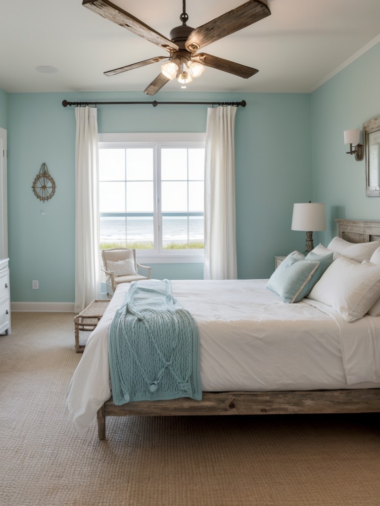 Beachy Breeze: Transform your Apartment Bedroom into a Coastal Retreat!