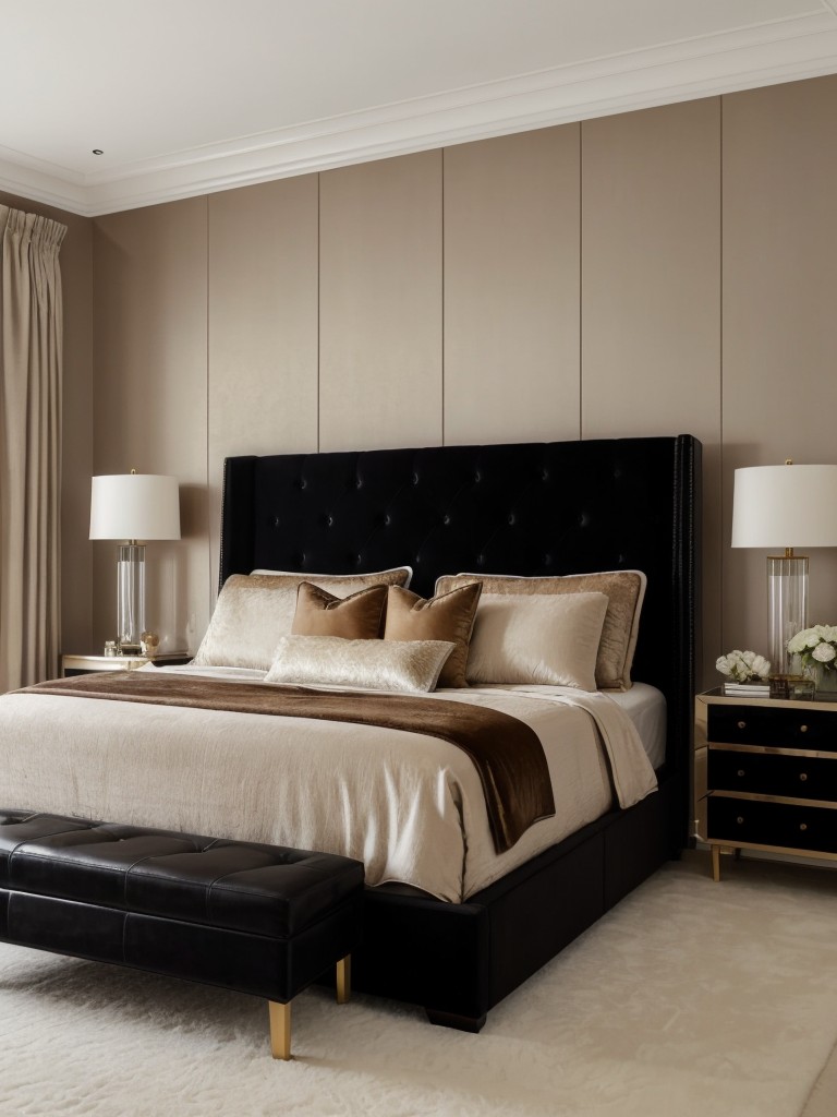 Opulent Bedroom Decor: Velvet or Leather Headboards for Luxurious Apartment Style