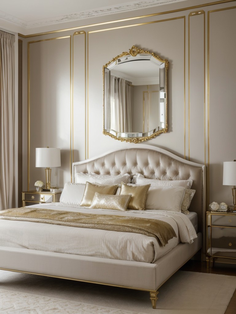 Glamorous Apartment Bedroom Decor: Easy Ways to Infuse Elegance with Metallic Accents!