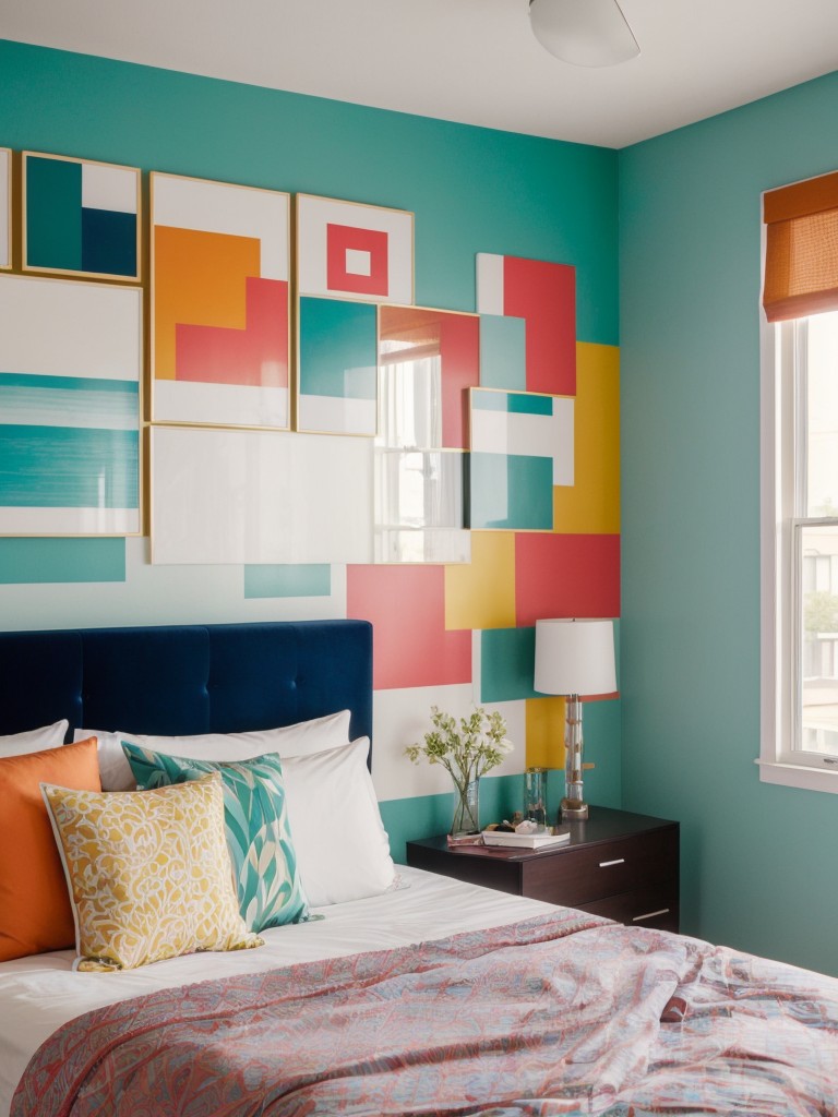 Vibrant Apt Bedroom Decor: Stunning Statement Wall Ideas.