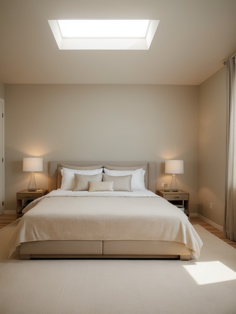 Create a cozy apartment bedroom with natural lighting!