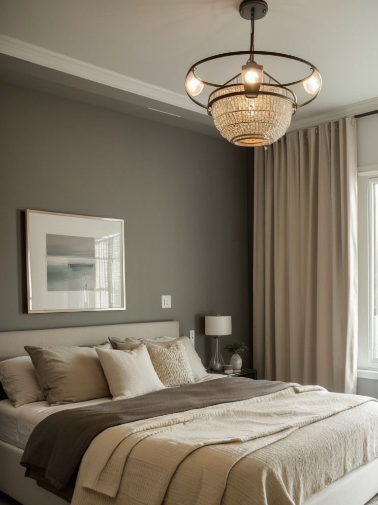 Statement Pendant Light: Elevate Your Apartment Bedroom with Style!