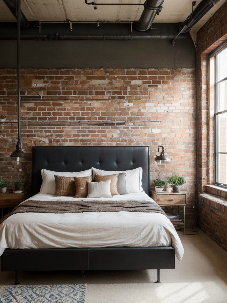 Urban Eclectic: Mix Industrial Chic with Vintage Flair in Your Apartment Bedroom!