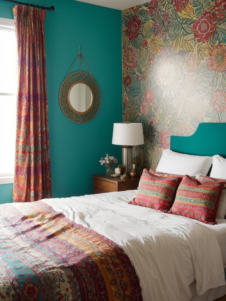 Bohemian Bedroom Makeover: Transform Your Space with Vibrant Accent Wall