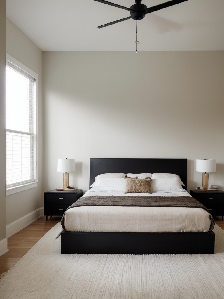 Minimalist Apartment Vibes: Streamlined Bed and Understated Decor.