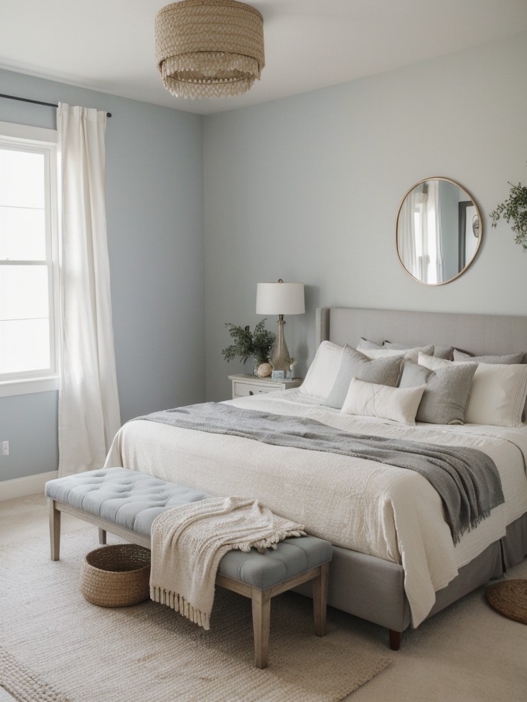 Tranquil Neutrals: Elevate Your Bedroom with Soft Blues and Creams