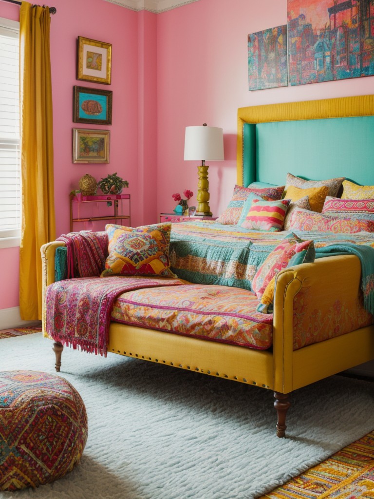 Boho Bedroom Vibes: Add Colorful Accents for Eclectic Charm