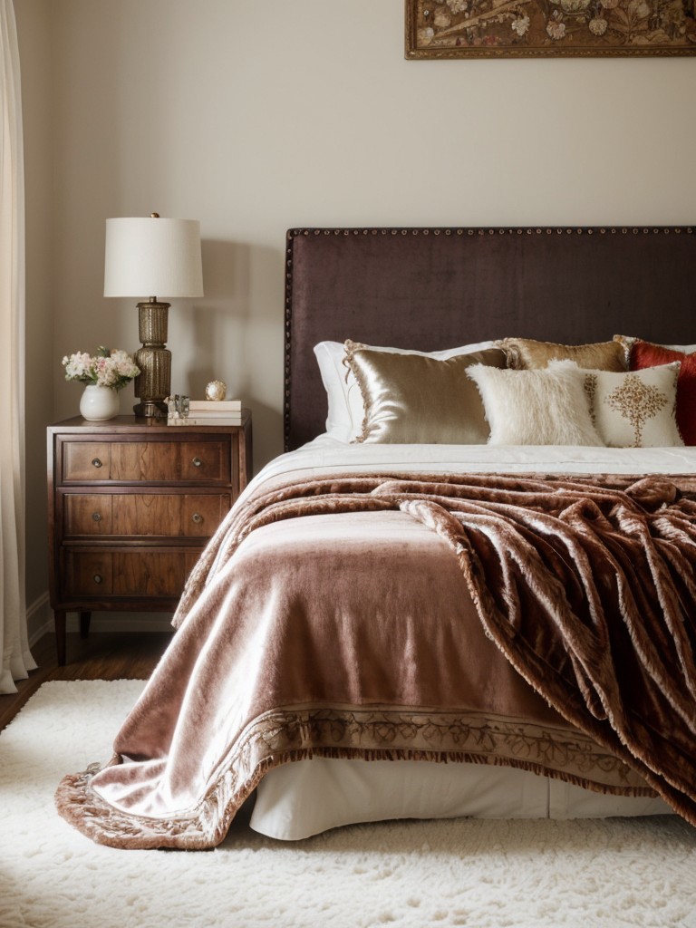 Chic, cozy, and glamorous: Transform your bedroom with luxe textiles!