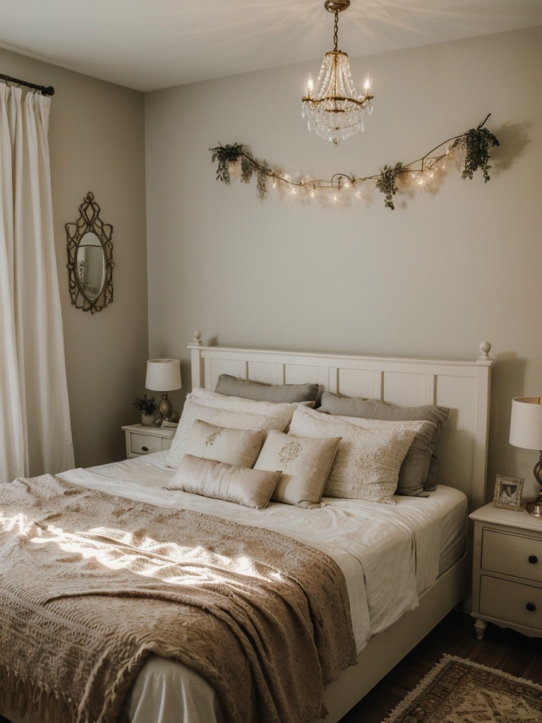 Chic Apartment Bedroom: Create a Romantic Oasis with Dreamy Lighting