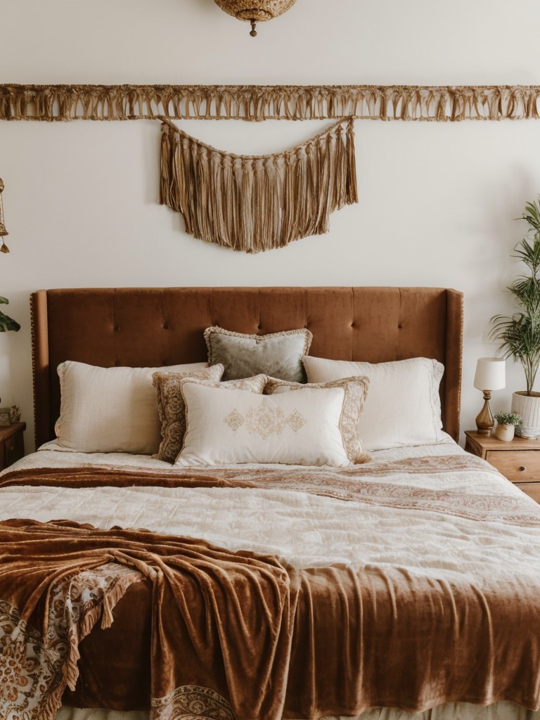 Boho Chic: Elevate Your Bedroom with Luxurious Velvet and Plush Bedding