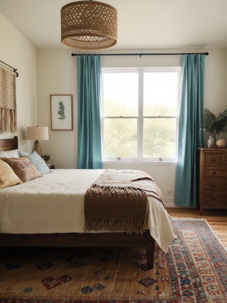 Chic Apartment Upgrade: Layered Rugs for Boho Bedroom Bliss!