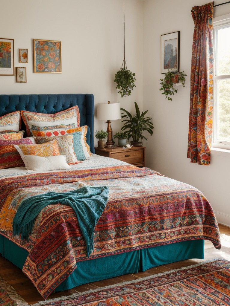 Colorful, Eclectic Bedroom Decor Ideas for Apartments